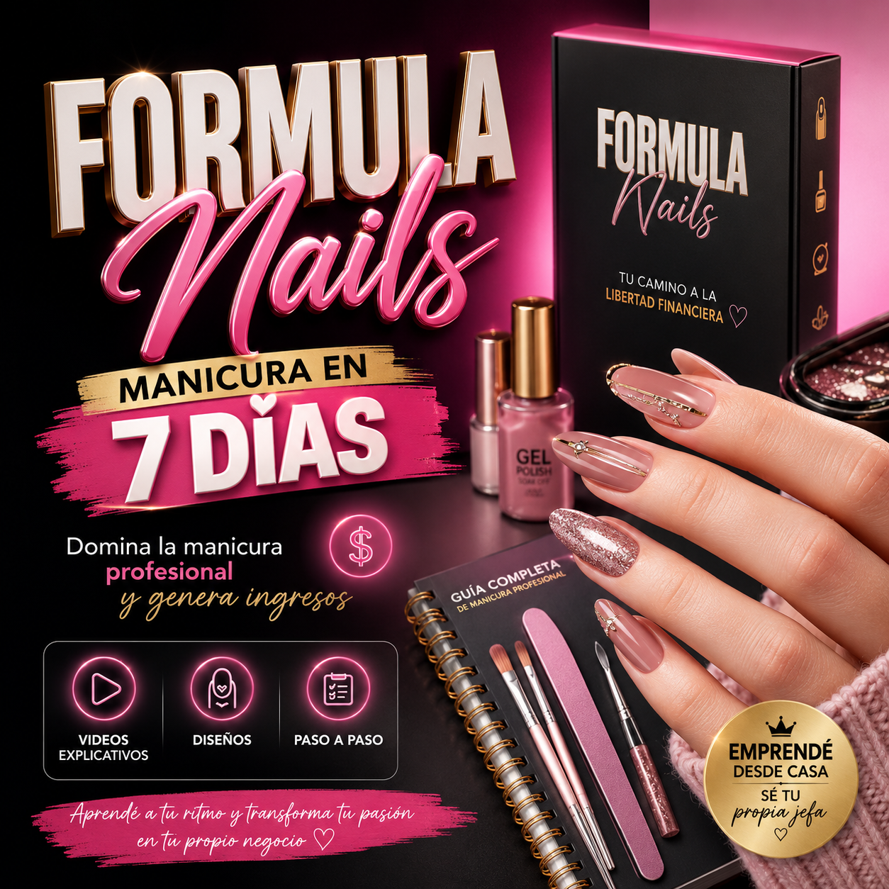FORMULA NAILS (CURSO MANICURA + 5 BONUS)
